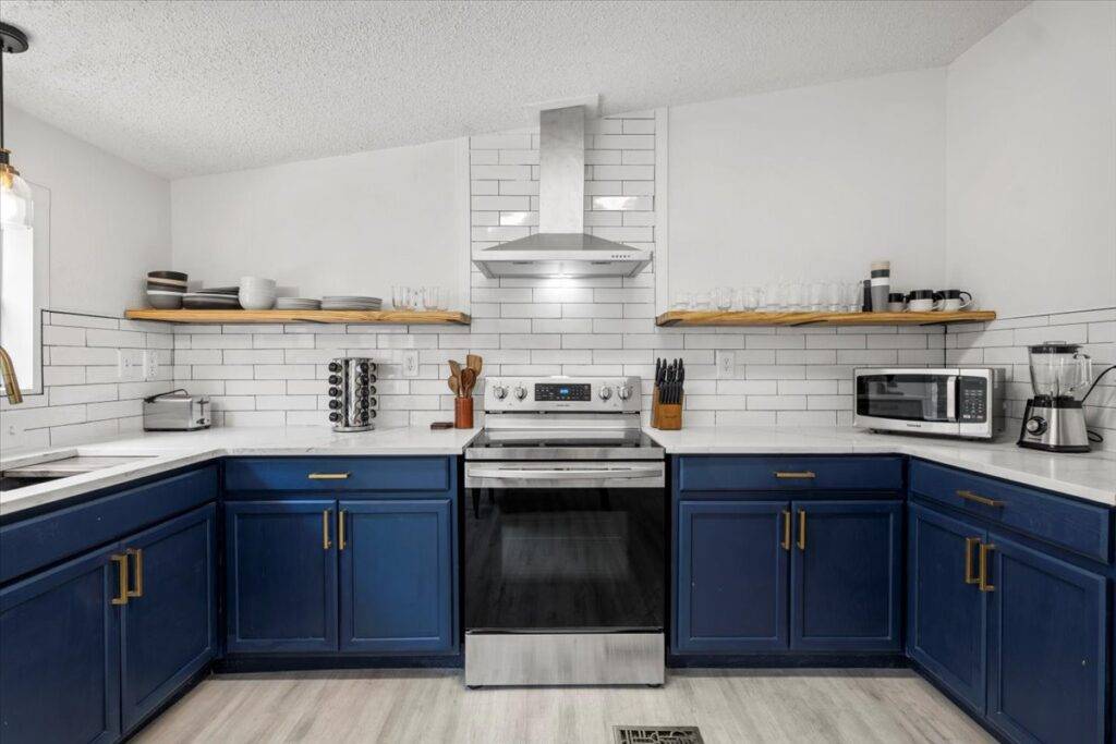 Kitchen at Starlight Horizon cabins in Canyon Lake Texas