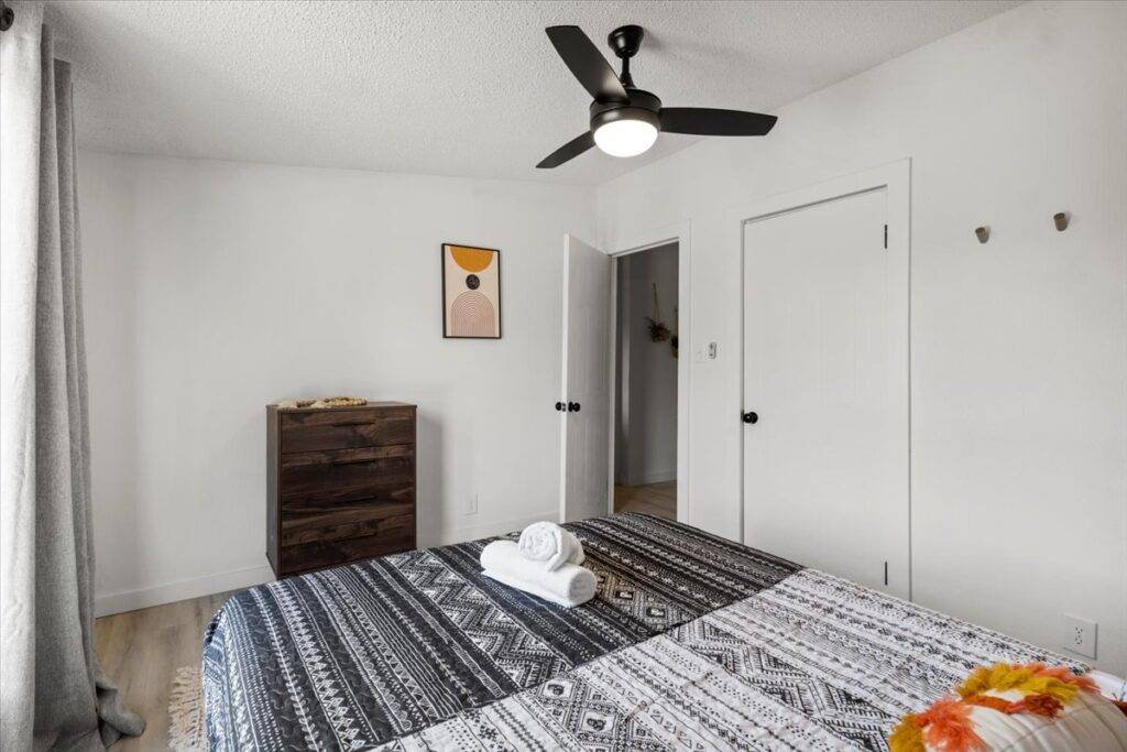 Bedoom at Starlight Horizon cabins in Canyon Lake Texas