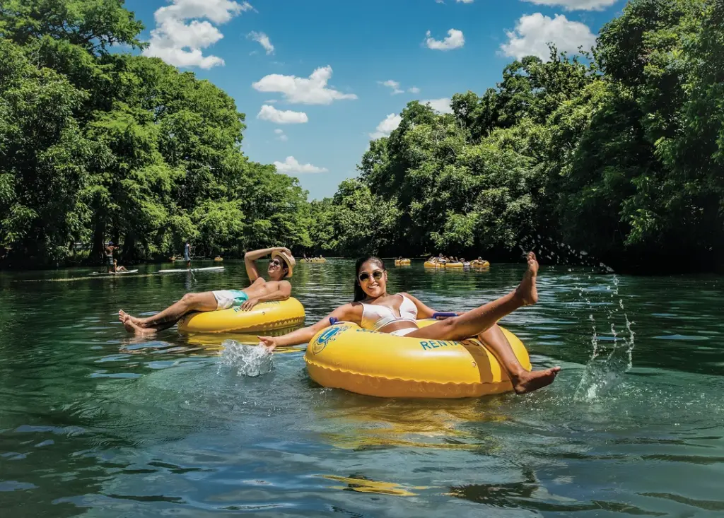 Guadalupe River tubing near Canyon Lake Texas