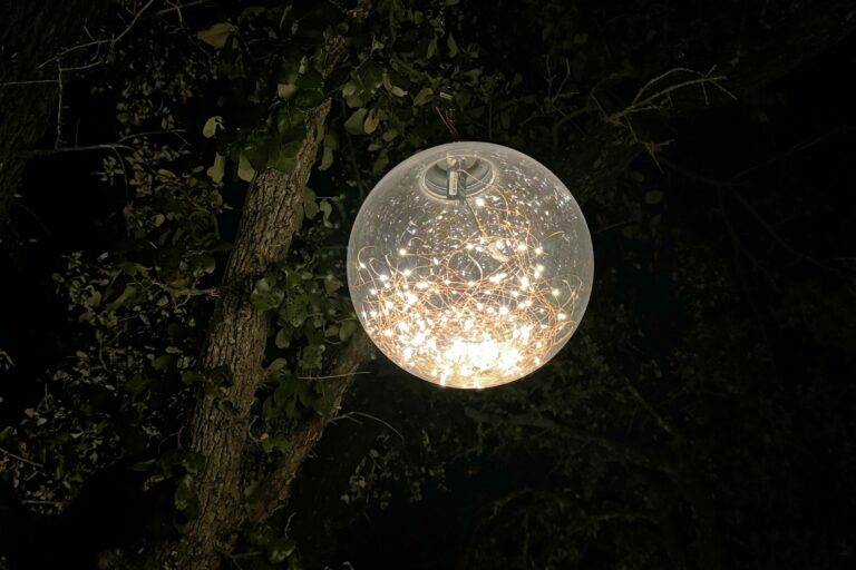Lantern lighting at Starlight Horizon cabins in Canyon Lake Texas