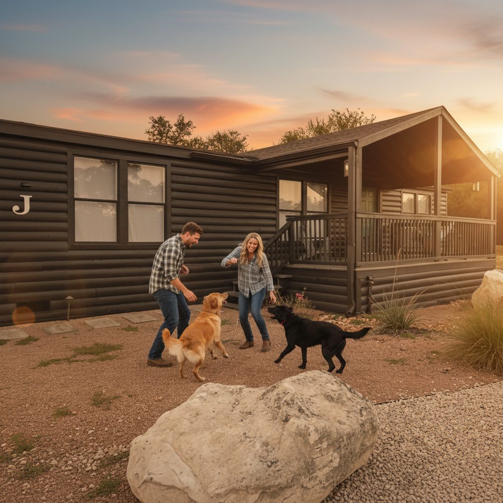 Pet-Friendly Grounds at Starlight Horizon, a boutique cabin resort near Canyon Lake, Texas