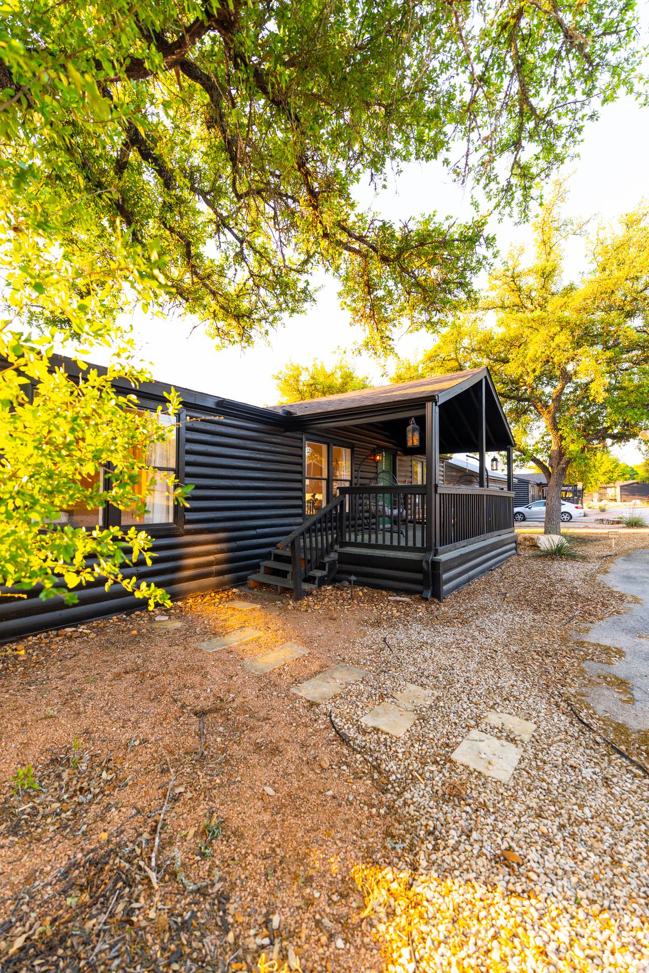 Exterior of Cabin B at Starlight Horizon near Canyon Lake, Texas