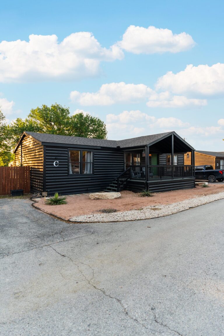 Exterior of Cabin C at Starlight Horizon near Canyon Lake, Texas