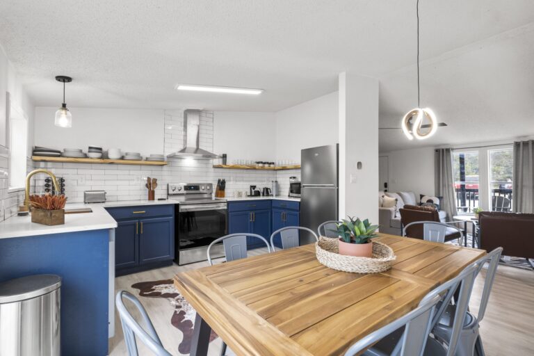 Kitchen in Cabin C at Starlight Horizon near Canyon Lake, Texas