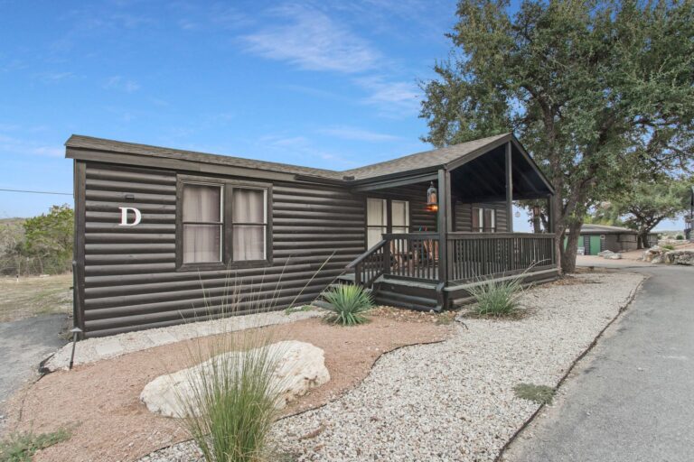 Exterior of Cabin D at Starlight Horizon near Canyon Lake, Texas