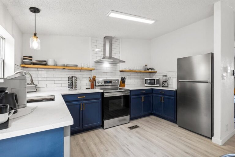 Kitchen in Cabin G at Starlight Horizon near Canyon Lake, Texas