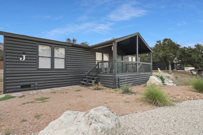 Exterior of Cabin J at Starlight Horizon near Canyon Lake, Texas