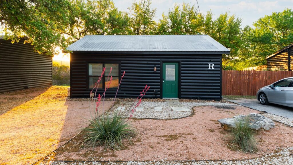 Exterior of Hot Tub Cabin at Starlight Horizon near Canyon Lake, Texas