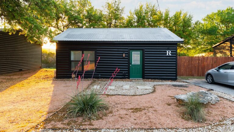 Exterior of Hot Tub Cabin at Starlight Horizon near Canyon Lake, Texas