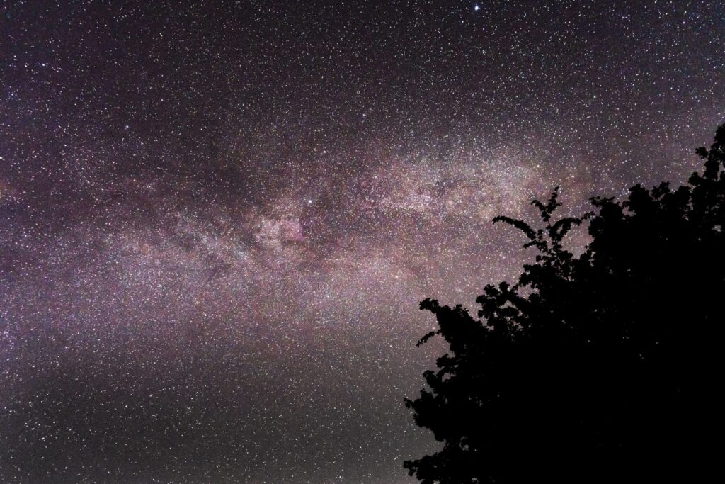 The Milky Way over a dark night sky